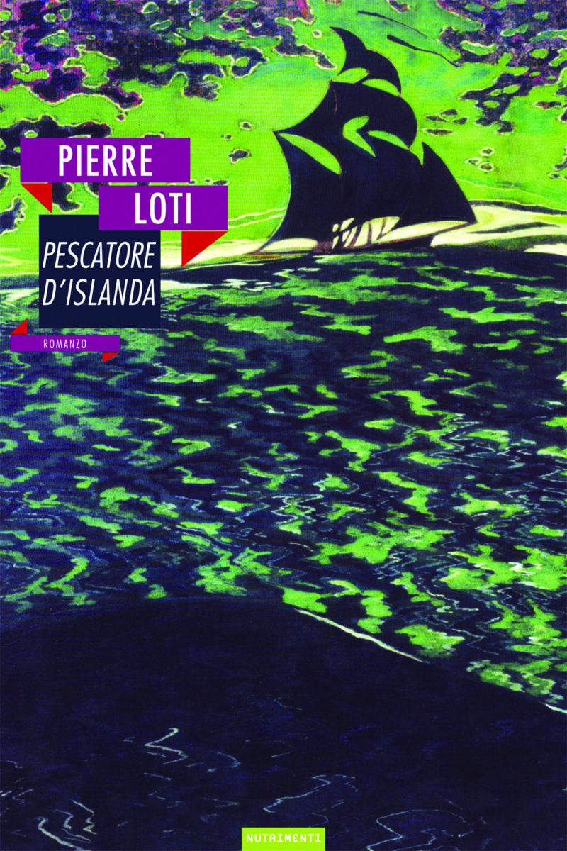 In copertina quadro a olio con veliero controluce che solca un mare verde e blu